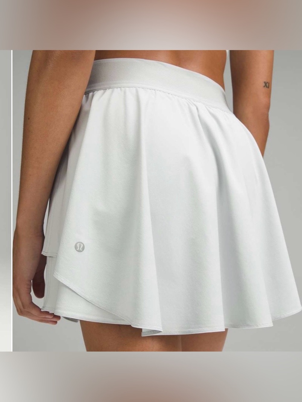 Lululemon Court Rival High-Rise Skirt Size 2 *Long Silver Ice Skort Tennis Gym